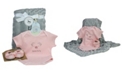 3 Stories Trading 3 Stories Baby Boys and Girls 3-Piece Trading Piggy Bodysuit, Slipper and Blankie Gift Set